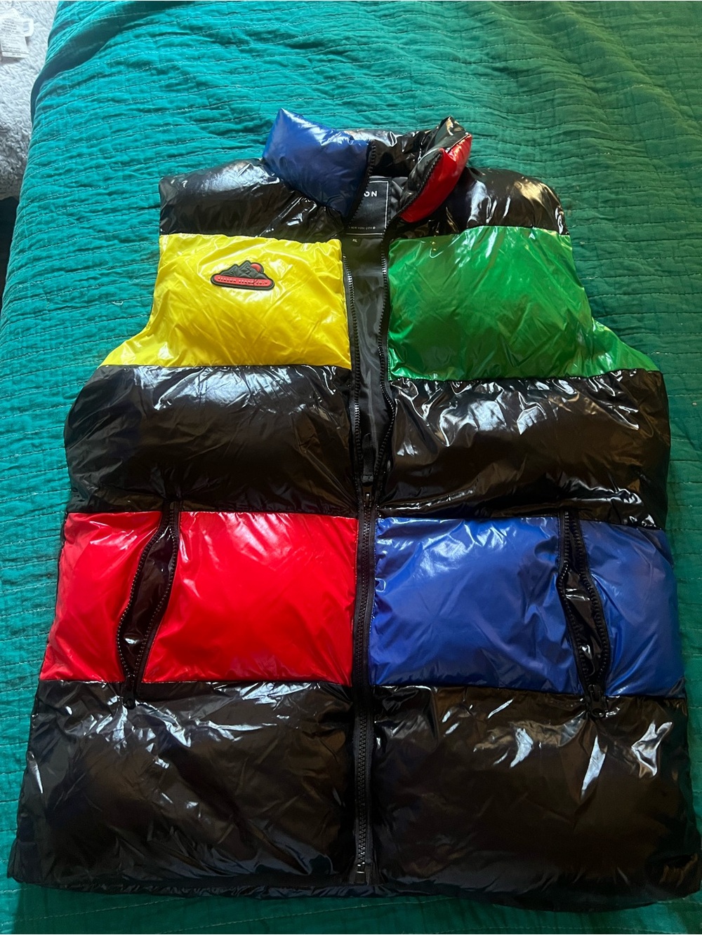 Reason Colorblock Puffer Vest for unisex Multicolor XL